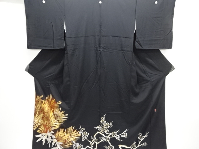 作家物　松竹梅模様刺繍留袖(比翼付き)